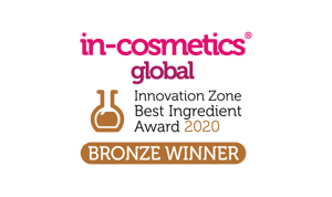Bronze winner of the in-cosmetics global best ingredient award 2020