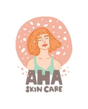 aha exfoliators hand drawn illustration