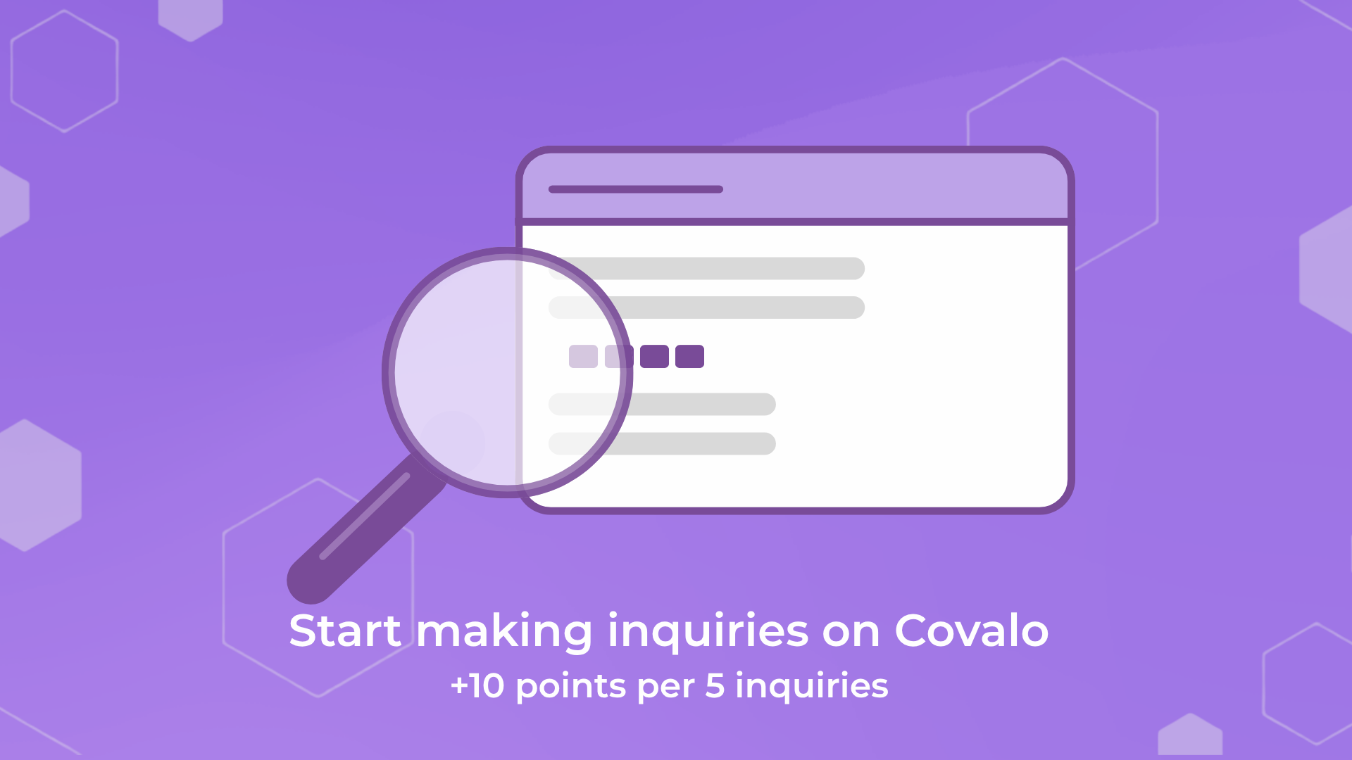 Make inquiries on Covalo-1
